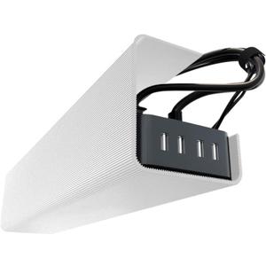 No-Screw Under Desk Cable Management Tray - Self-Adhesive Installation, Cord Management, Cable Tray, Under Desk Wire Organizer - White Single Tray