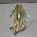 Gold Curtain Rods for Windows 48-90Inch(4-7.5ft) Heavy Duty Wrap Around Blackout Curtain Rods,Adjustable Room Darkening Drapery Rod for Bedroom, Living Room, Sliding Door & Outdoor Patio