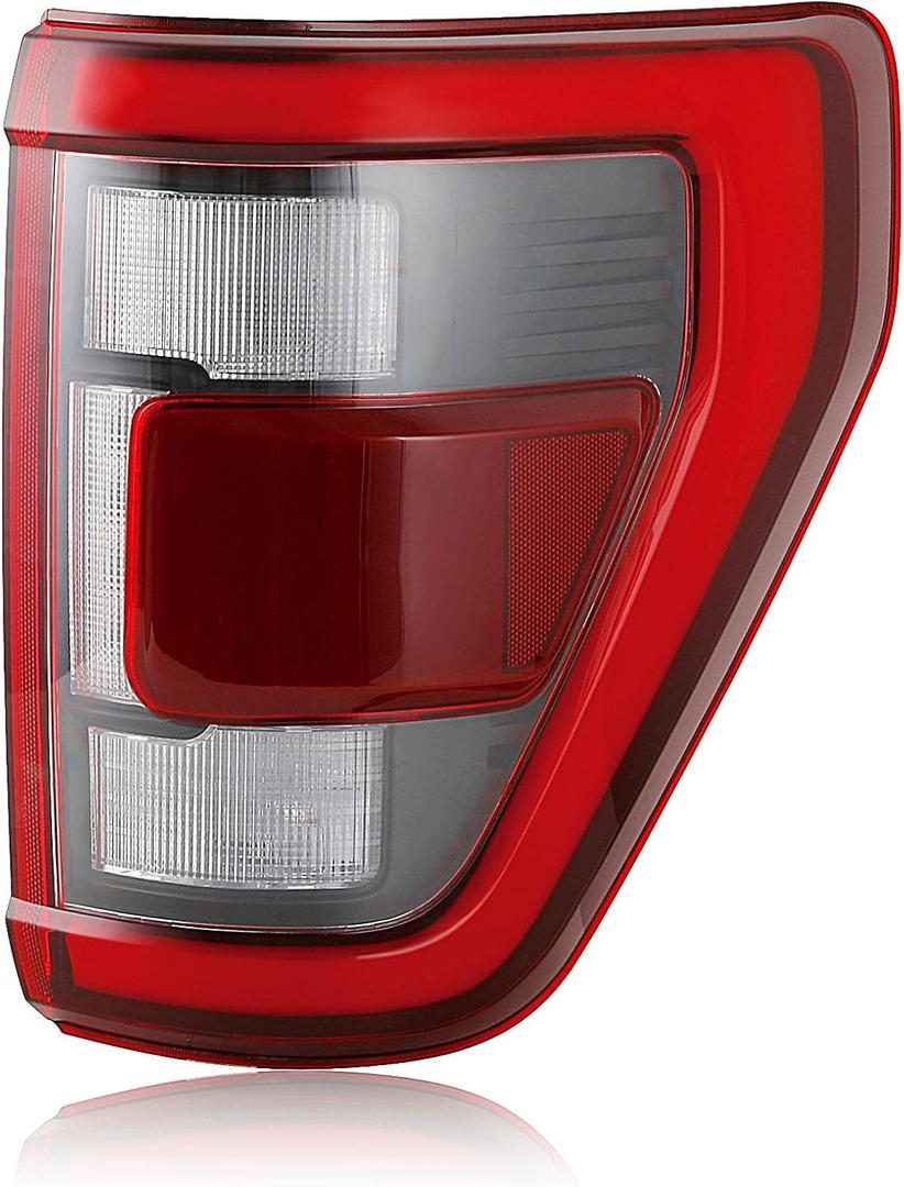 LED Black Tail Lights Assembly w/Blind Spot (Module NOT Included)Compatible With 2021 2022 2023 Ford F150 F-150 Pickup Taillight Rear Brake Lamp Right Passenger Side ML3Z13404D RH 21-23 Black