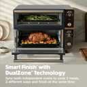 Ninja Double Oven Pro Smart XL Countertop Oven & Air Fryer | 30.2 Qt Capacity | 12-in-1 with Smart Finish & DualZone Tech to Cook 2 Meals at Once | Fits up to 4.5lb Chicken | Cyberspace | DCT801BL