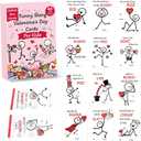 JX Valentine Cards for Kids Classroom, 48 Pack Slang Valentine's Cards with Figure Designs, Slang Words Cards for School Boys Girls Classroom Prizes Exchange Gifts