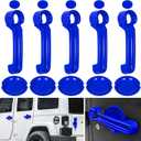 E-cowlboy Door Handle Cover Inserts+Tailgate Handle Cover+Recess Guard for 2007-2018 Jeep Wrangler JK JKU Sports Sahara Freedom Rubicon Unlimited Exterior Accessories (Blue 15PCS)