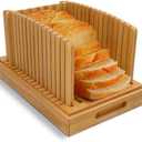 Bread Slicer For Homemade Bread - Compact Sourdough Bread Cutter - Adjustable Homemade Bread Slicer Guide With Crumb/Serving Tray- Easy To Clean Bread Slicer For Sourdough Rounds - Sourdough Slicer
