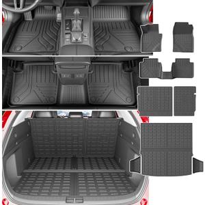 Floor Mat Compatible with 23-25 Mazda CX50 Cargo Mat Trunk Mat Backrest Mat Cargo Liner Replacement for 2023-2025 Mazda CX-50 Accessories (Cargo Mat+Backrest Mat+Floor Mat)