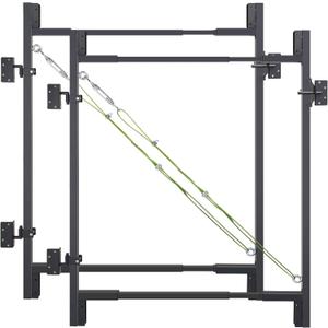 2Pcs Fence Gate Kit DIY Gate Building Kit, 36"-72" Heavy Duty Wood Fence Gate Kit with 4-5 Feet Height, Fits Both 1"x4" and 2"x4" Wood (Black) 2Pcs Fence Gate Kit DIY Gate Building Kit, 36"-72" Heavy Duty Wood Fence Gate Kit with 4-5 Feet Height, Fits Both 1"x4" and 2"x4" Wood (Black)