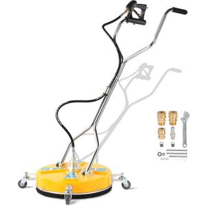 RIDGE WASHER 20'' Pressure Washer Surface Cleaner, Surface Cleaner Dual Handle, Power Washer Surface Cleaner with 4 Wheels for Cleaning Driveways, Sidewalks, Patios, Decks, 4500 PSI