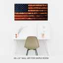 BackYardGamesUSA Rustic American Flag Wall Art Decor 24x48 – Patriotic Wood Wall Decor, All Weather Indoor Outdoor Wall Hanging for Living Room, Garage, Patio, Office