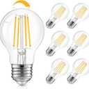 TOBUSA LED A19 Dimmable Light Bulbs 100W Equivalent, Vintage E26 Edison Bulbs 8W 1200LM, 2700K Soft Warm White, Clear Antique LED Filament Bulb for Home, Bathroom, Indoor&Outdoor, 6-Pack