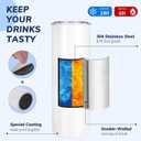 DS 50 Pack Sublimation Tumblers 20 oz Bulk Skinny Straight Flat Bottom Blank Tumbler Cups with Individual Gift Boxed for Heat Transfer DIY Craft