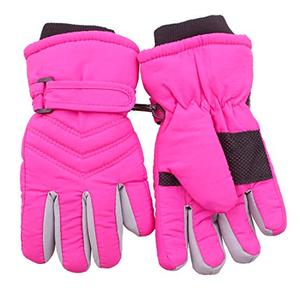 kimmyku Pink Kids Girl Ski Snow Sport Driving Winter Gloves Waterpoof