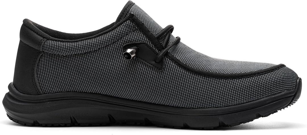 Non Slip Waterproof Loafers Men Women Lightweight Comfortable Shoes Slip on Mesh Walking Shoes (10.5 Women/8.5 Men)