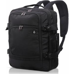 Aerolite Carry on Travel Backpack, 3 in 1 Multi Purpose Extra Large Water Resistant Lightweight Airplane Approved Weekender Bag Daypack for Men and Women, 37L, Black