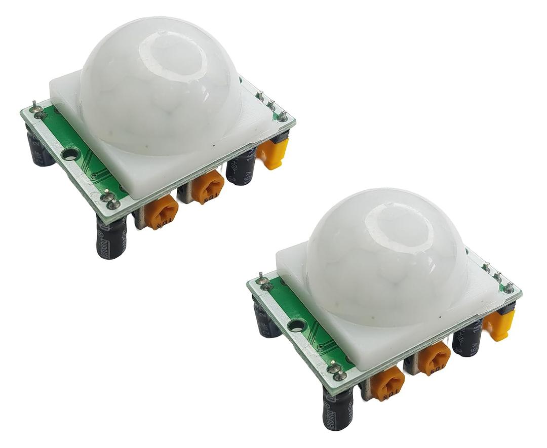 HC SR501 PIR Motion Sensor Module Infrared Motion Detector Compatible with Arduino ESP32 ESP8266 Raspberry Pi for Motion Detection and DIY Home Automation Projects, 2 Pieces