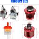 YOXUFA VM22 Carburetor Kit 212cc Carb Replacement for Predator 212cc 224cc Coleman CT200U CT200U-EX BT200X GX160 GX200 196cc 6.5HP Baja Warrior MB200 Axis M200 Mini Bike Go Kart Parts