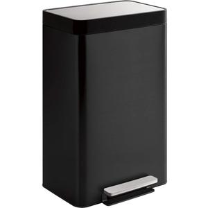 KOHLER 13-Gallon Stainless Steel Step Trash Can, Black Stainless Steel, Hands-Free Pedal, Quiet-Close Lid, Fingerprint-Resistant, Durable, K-20940-BST