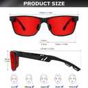 ANYLUV Blue Light Blocking Glasses Men Computer Gaming Glasses Lightweight Al-Mg Metal Anti Eyestrain Eye Protection (A4- Black(sleep Enhancement))