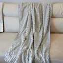 Water Resistant Blanket for Bed Couch Sofa, Cat/Dog Blanket Waterproof Washable, Small Cozy Reversible Furniture Protector, Leakproof Throw (40"x60", Glacier Gray/Cloud Gray)