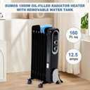 Dumos Oil Filled Radiator Heater with Adjustable Thermostat, Noiseless
1500W Oil Space Heater for Indoor Use, Portable, Bedroom, Living Room, 22inch Black