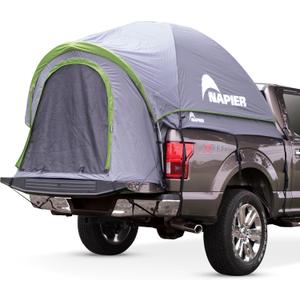 Napier Backroadz Truck Tent | Pickup Truck Bed Camping Tent | Rainfly for Water Protection | Sturdy and Spacious 2-Person Truck Tent | Easy 10-Minute Setup | Gray/Green (Compact Short Bed (5'-5.2'))