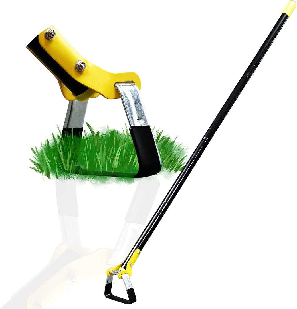 DonSail Hoe Garden Tool - Scuffle Garden Hoes for Weeding Gardening Long Handle Heavy Duty - Adjustable Weeding Loop Stirrup Hoe 30-70 Inch Black