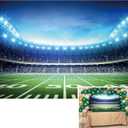 BINQOO 8x6ft Football Sport Backdorp American Football Field Photo Background Man Sports Competition Stadium Birthday Party Banner Newborn Boys Supplies Props Baby Shower (8x6FT(width 240cm x Height 180cm))