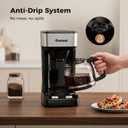 12 Cup Coffee Maker with LED Display, Drip Coffee Machine