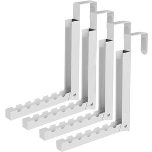 Over The Door Hanger Folding Clothes Drying Rack, Folding Hanging Coat Rack for Indoor Laundry Room Compact Small Space Foldable Portable Clothing Hanger Hook Collapsible- 4 Pack (White)
