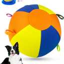 Herding Ball for Dogs, 22'' Dog Traing Balls with Straps for Australian Shepherd, Border Collie, Cattle Dog, Large Breed Outdoor Play (Multicolor)