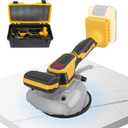 Tile vibration tool for Dewalt 20V Battery, tile vibration leveling machine with 8 Speed, Suction Cup, Digital Display,Max 25000r/Min, 150W Tile Suction Cup Tool for Floor Wall (Tool only) (Yellow)