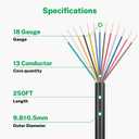 FIRMERST 18/13 Solid Sprinkler Wire for up to 12 Valves System 250 Feet