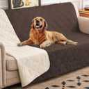 Ameritex Waterproof Dog Bed Cover Pet Blanket with Anti-Slip Back for Furniture Bed Couch Sofa (68x82 Inch (Pack of 1), Chocolate)