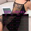 ROJZR Women Nightgown Lingerie for Women Spaghetti Strap Lace Babydoll Chemise Sleeveless Nightshirt Sleepwear Sleep Dress (L)