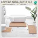 Bathroom Rugs Non Slip Washable 32x20, Extra Thick Soft Chenille Absorbent Bath Mat, High Density Barrier Non Slip Backing, Quick Dry Plush Shaggy Floor Carpet for Tub&Shower, Beige