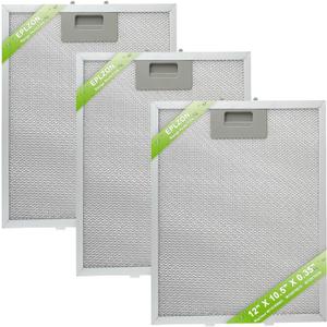 W10169961A Range Hood Filter Replacement 5 Layer Aluminum Mesh Hood Grease Filter Fit for Whirlpool, Kitchen Aid, Jenn-Air Range Hoods(3PCS)
