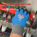 Electrician Gloves 1000V High Voltage,ASTM D120 Certified & Double Insulated Electrical Gloves,Rubber Safety Work Gloves (Blue,Large)