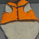 Dog Winter Coat with Fleece Lining for Small Dogs– Warm Waterproof Windproof Snow Vest for Cold Weather, Reflective Blaze Orange Safety Dog Jacket, Easy-On Adjustable Fit with D Ring, M