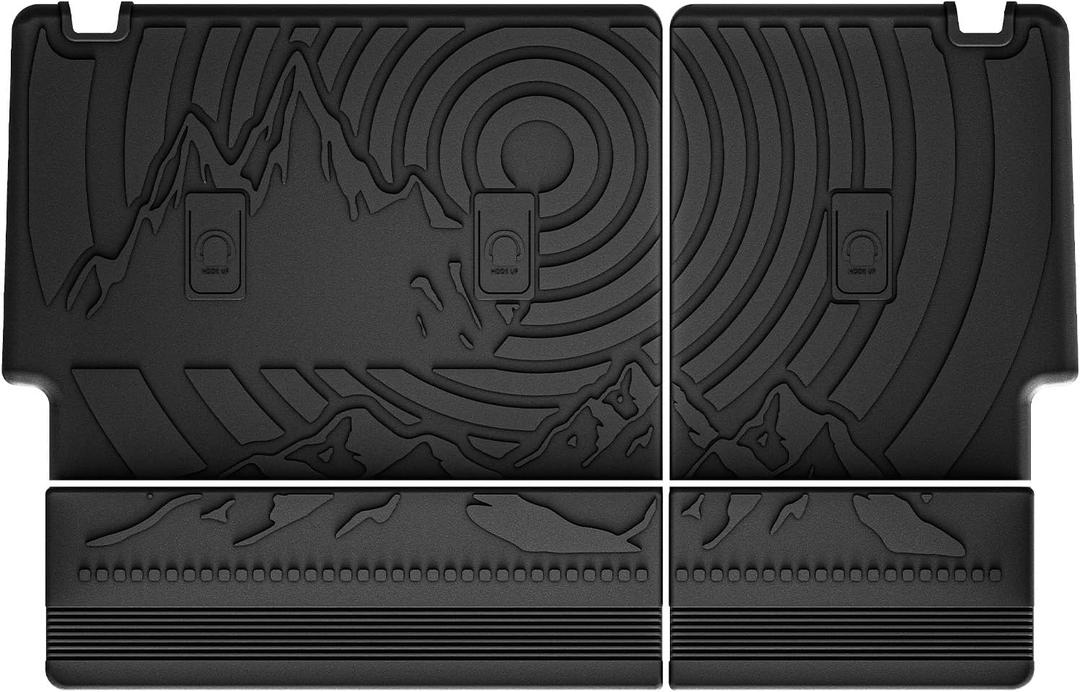 3W Ford Bronco Back Seat Cover Custom Fit for 2021-2025 2026 Bronco 4 Door All Weather Fit for Floor Liner Backrest Mats Full Set Ford Bronco Accessories