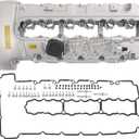 Upgraded Aluminum Engine Valve Cover with Gaskets 11127565284 Replacement for BMW 135I 335I 535I 740I 740Li M2 M235i M240i L6 Z4 X6 N54 Turbo 3.0L Valve Cover Kit Replace 264-936, 264936, 7565284