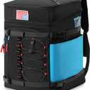 65L Ski Boot Bag Backpack for Ski Helmet, Gloves, Snowboard & Skis Accessories, Large Waterproof Snowboard Ski Boot Travel Backpack for Men,Women and Youth (Blue)