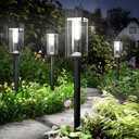 SUPER BRIGHT Solar Pathway Lights Outdoor, 6 Pack Solar Lights Outdoor, Auto On/Off, IP65 Waterproof Solar Garden Lights Solar Powered Landscape Lighting for Yard Patio Walkway Driveway Pathway