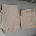 SAMPEEL Two Piece Sets for Women Casual Travel Vacation Outfits Summer Wide Leg Crop Pants Lounge Sets (Beige, L)