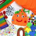 Pseutio 30 Set Fall Crafts for Kids DIY Pumpkin for Crafts Decorations Halloween Craft for Kids Halloween Thanksgiving Art Craft Decorations