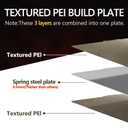 Upgraded Thicker Textured PEI Plate 0.77mm with QR Code for Bambu Lab P1S/P2S/P1P/X1/X1C/A1/X2D 3D Printer, 257x257mm Dual-Textured Plate, Heated Bed Magnetic Flexible Spring Steel PEI Sheet Plate