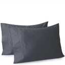100% Egyptian Cotton Pillow Cases Set of 2, King Size 400 Thread Count Cooling Pillowcases, Soft and Breathable Pillow Covers with Envelope Closure, 20x36 Inches (King, Dark Grey)