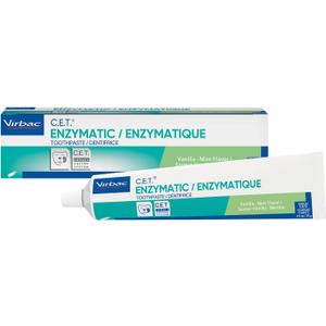Virbac C.E.T. Enzymatic Toothpaste Eliminates Bad Breath by Removing Plaque and Tartar Buildup Best Pet Dental Care Toothpaste Vanilla Mint Flavor 2.5 Oz Tube