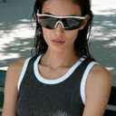 TIJN Anti-Slip Sport Sunglasses Men Women,UV400 Running Baseball Cycling Golf Hiking Fishing Wrap Around Outdoor Glasses