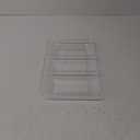 Serve-Rite 924 3 Compartment 1 Piece Rectangle Tray Set