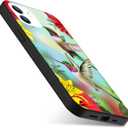 Fashion Case for iPhone 11, Cute Hummingbirds Gather Honey Shockproof Clear Design Pattern Slim Soft Protective Case