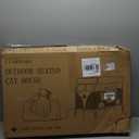 Heated Outdoor Cat House Weatherproof,Extra Large Insulated Heated Cat House for Multiple Cats Outside,Upgraded Feral Elevated Warm Cat Shelters for Winter with Heat Pad,Eaves&Escape Door Collaspable