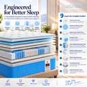 12 Inch Queen Hybrid Mattress, Medium Firm, Cooling Gel Memory Foam